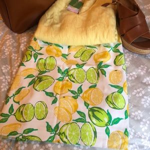 Adorable preppy lemon/lime skirt sz 10 🍋 🍋